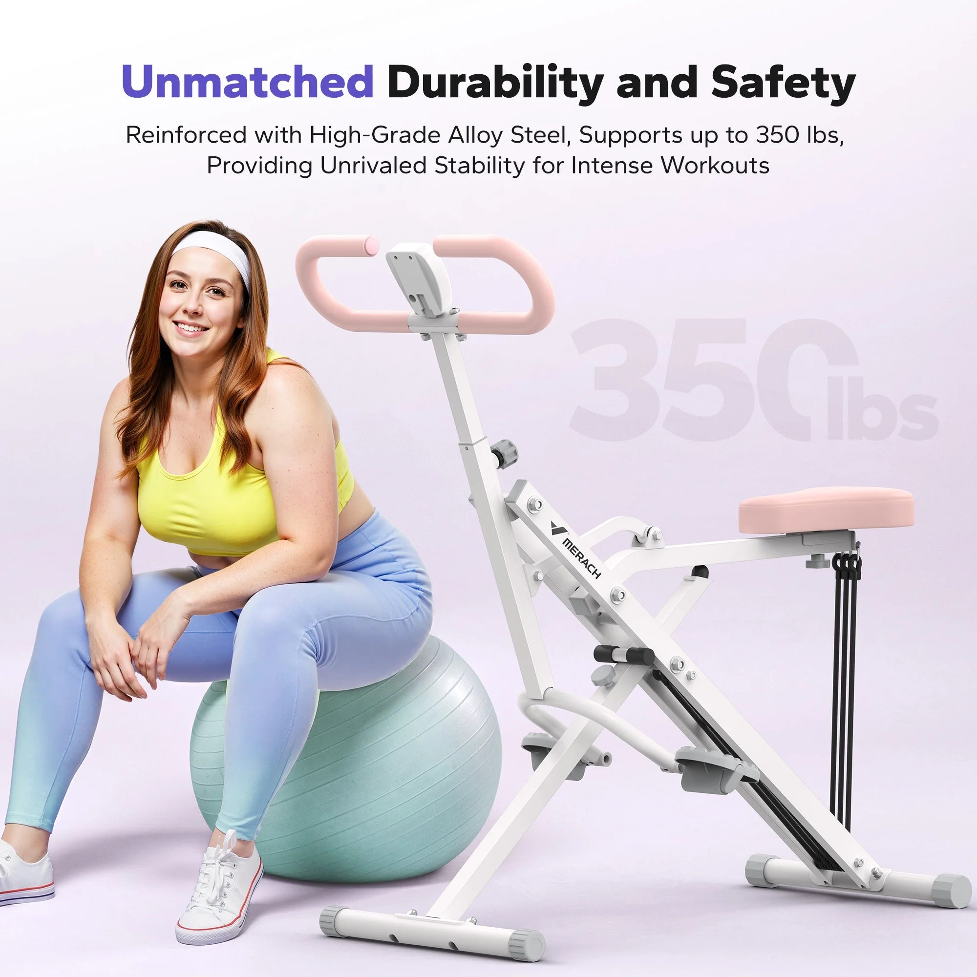 Adjustable Squat Trainer with Triple Resistance Bands for Total Lower Body Strength